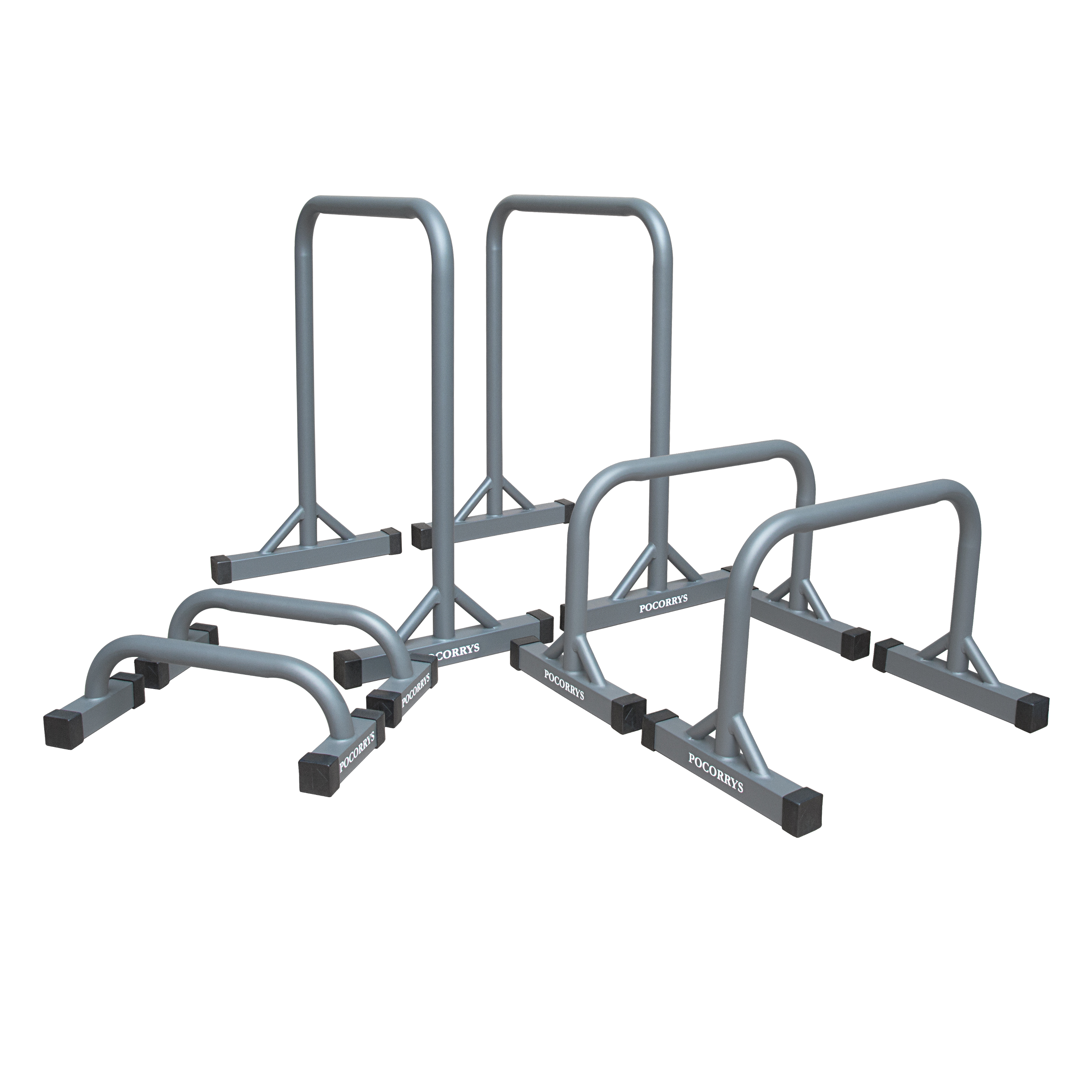 Combo 3 Parallettes height 90 - 45 - 18cm