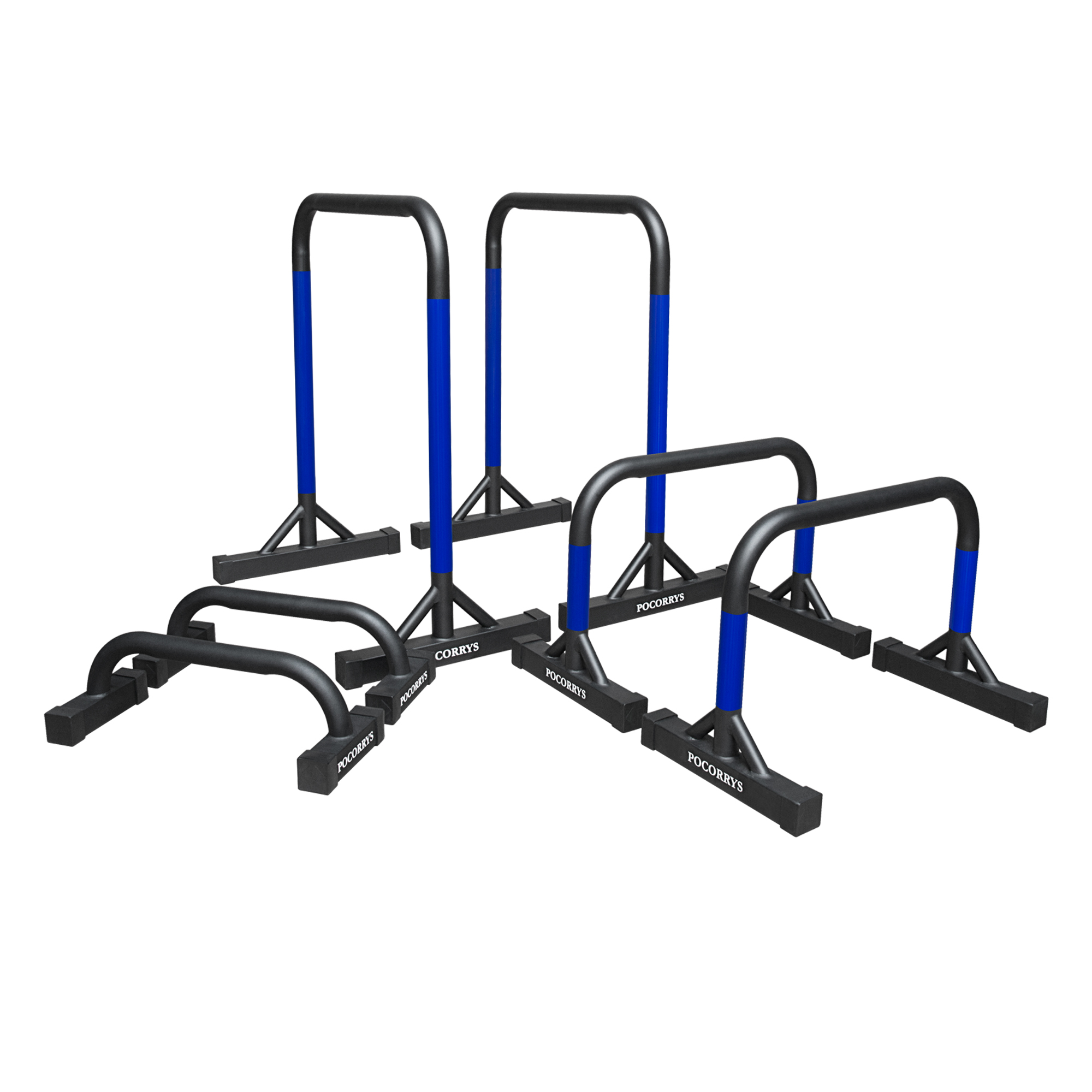 Combo 3 Parallettes height 90 - 45 - 18cm