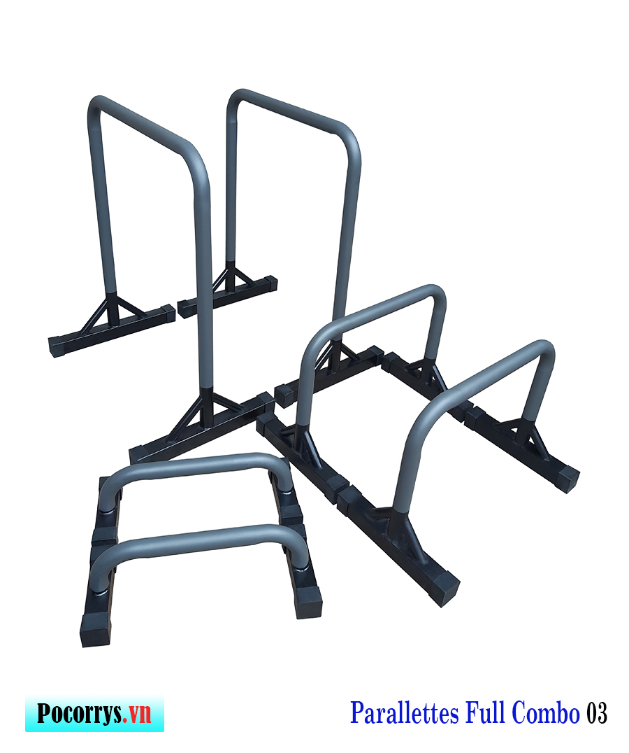 Combo 3 bộ Xà kép Parallettes cao 90-45-18cm