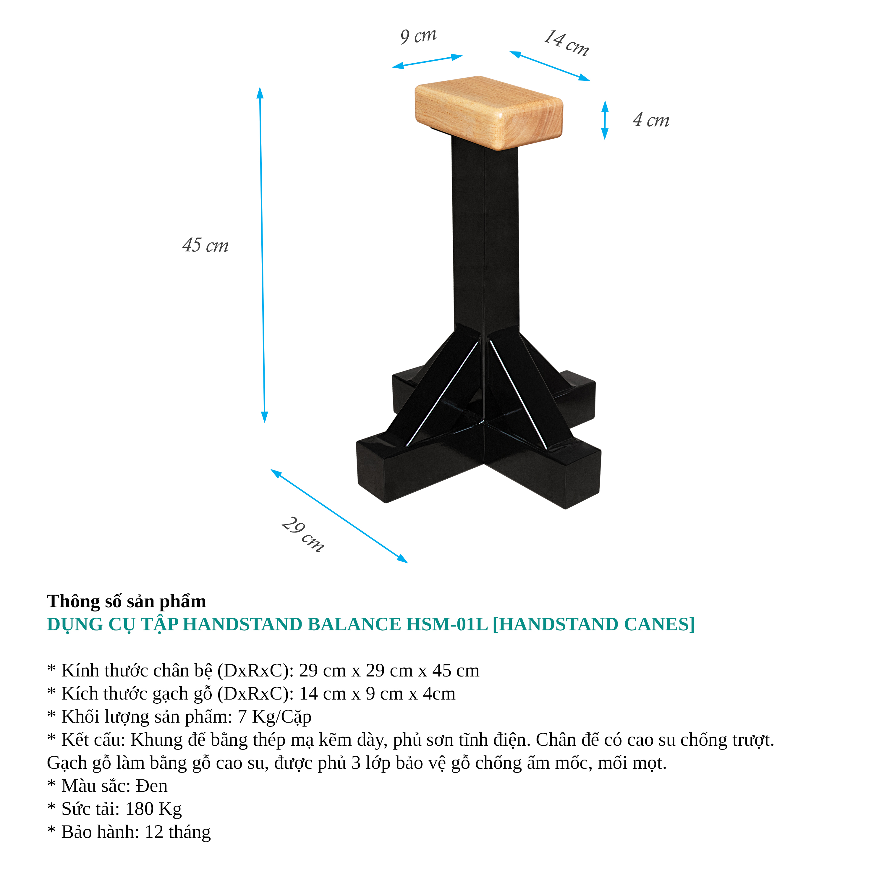 Handstand Canes - Dụng cụ tập Handstand Balance HSM-01