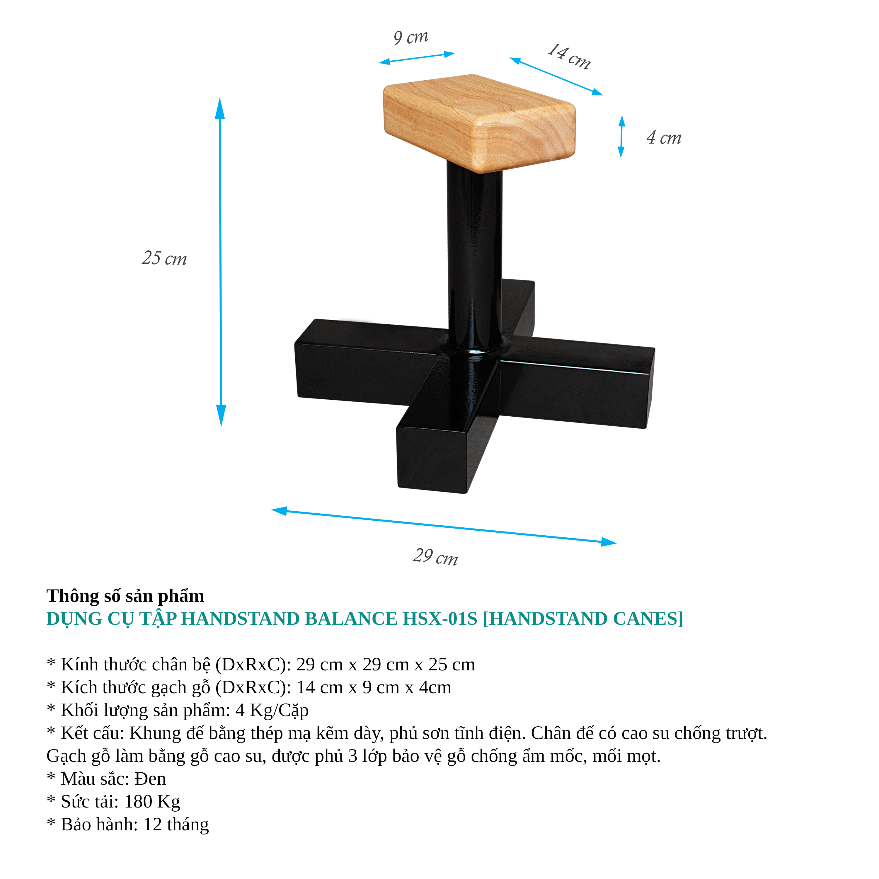 Handstand Canes - Dụng cụ tập Handstand Balance HSX-01