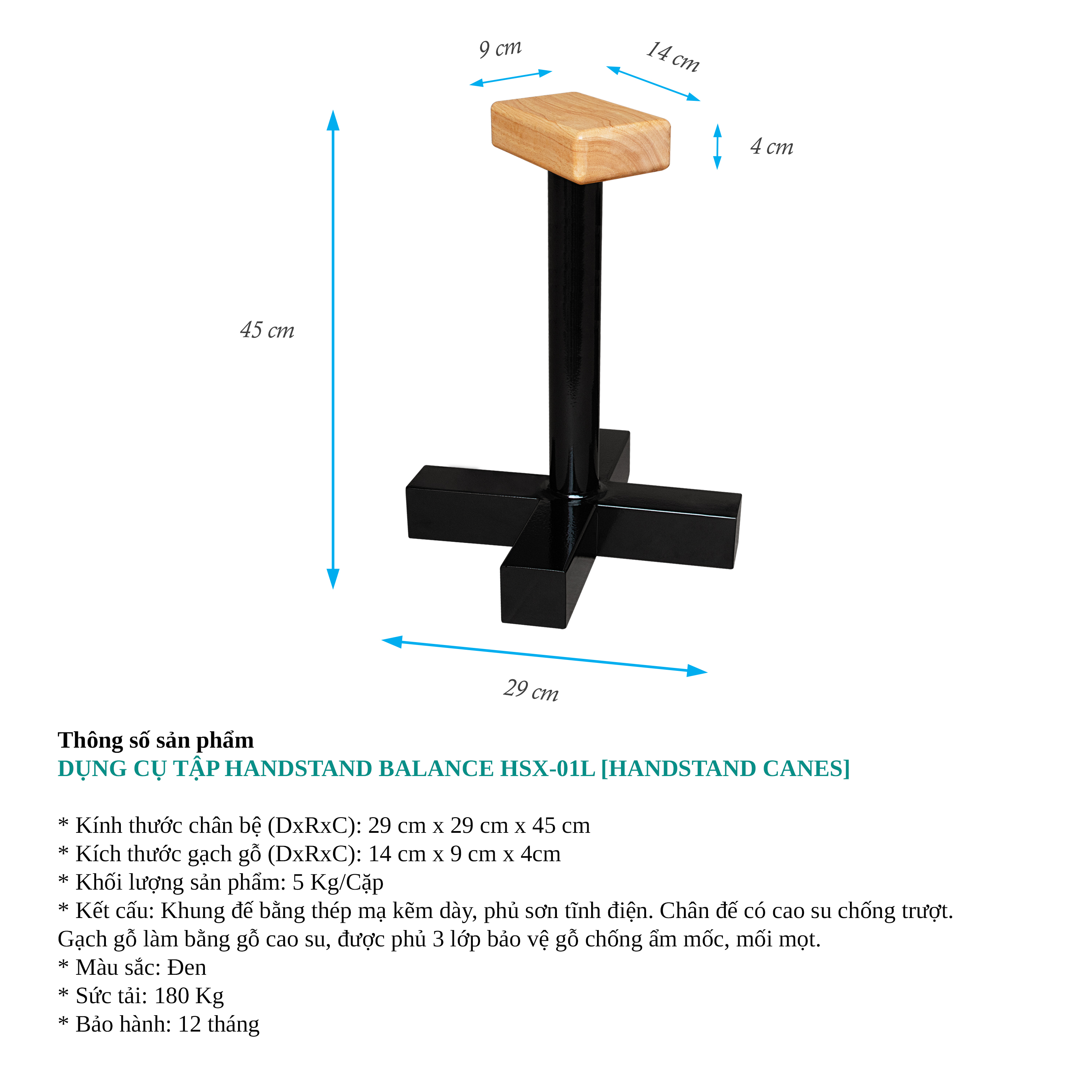 Handstand Canes - Dụng cụ tập Handstand Balance HSX-01