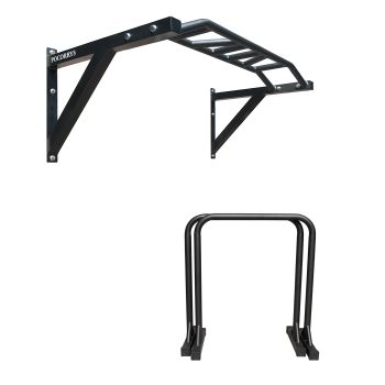 Combo Xà đa thanh uốn & Xà kép Parallettes Dip cao 90cm