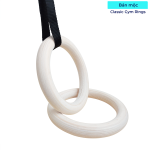 Wooden Gymnastics Rings with Adjustable Straps