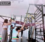 Thang gióng kết hợp với xà đơn - Stall bars STY (Yoga, Gymnastics)